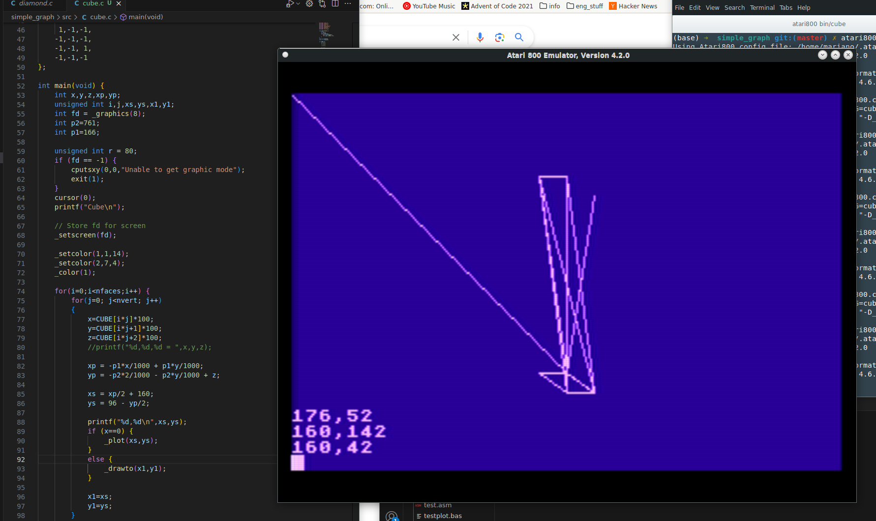 Early Atari 3D cube experiment